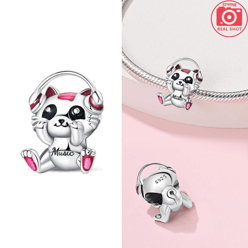 Headphone Cats Charms Copper Original Beads Fit Originalcharms Bracelet Beads Jewelry Gifts For Women