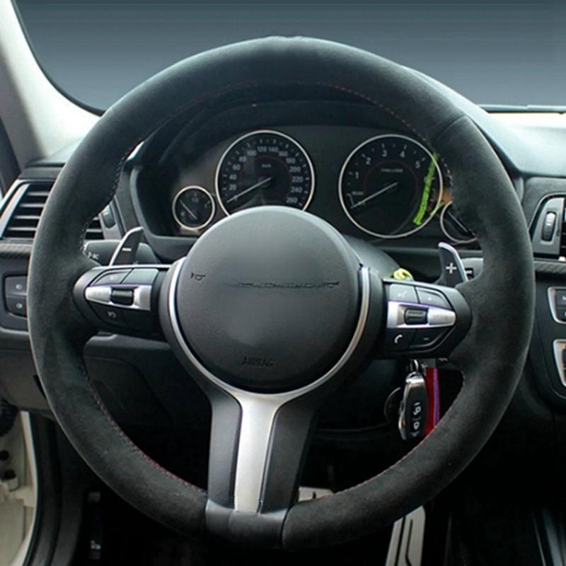 Auto Lenkradbezug Rutschfest Wildleder Für BMW M Sport 1er F20 M135i M140i M235i M240i X1 F21 F48 X2 F39 X3 F25