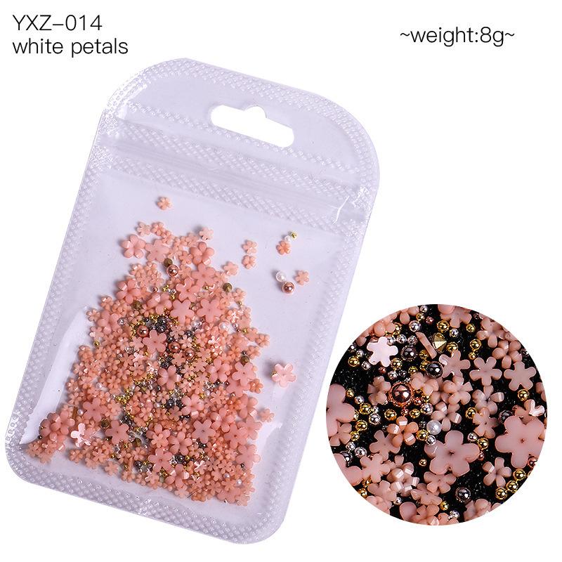 Bijuterii Nail Art Tridimensională Floare cu Cinci Petale Rășină Floare Mică Vârf de Deget Decorare Nail Art Mixt