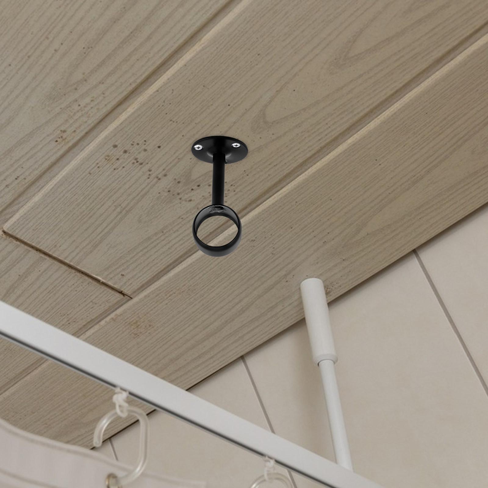 

4Pcs Closet Rod Support Bracket Heavy Duty Adjustable Center Support Ceiling Mount Pipe Holder for Closet Wardrobe other