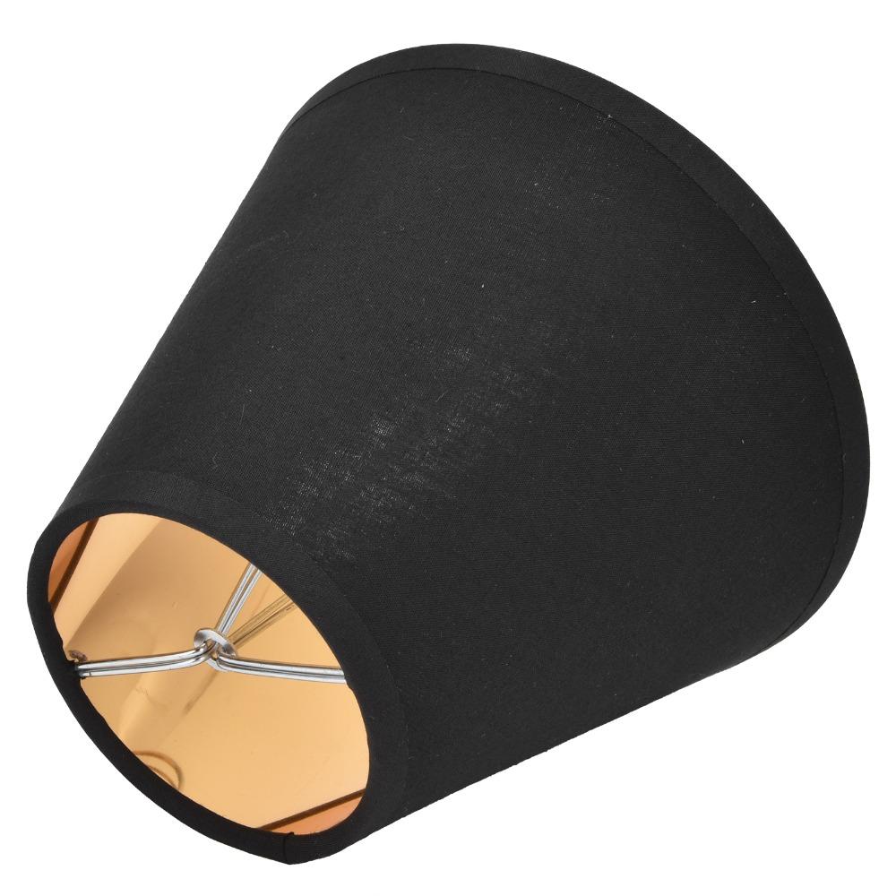 6PCS Clip On Design Lamp Cover Black&Gold Small Lamp Shades  Chandelier Replacement