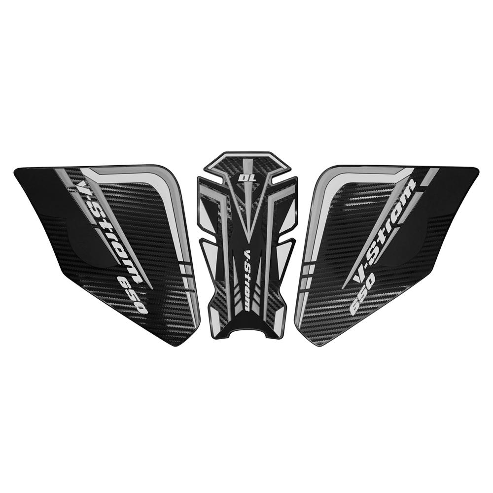 For V STROM DL 650 DL DL650 VSTROM 650XT Motorcycle Side Fuel Tank pad Protector Stickers Decal Gas Knee Grip Traction Tank Pads