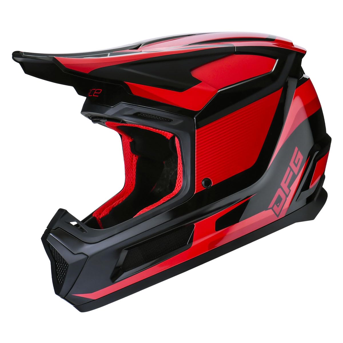 Шлем Dirtfreak DFG Ace M Лесной Fun Спорт Езда по бездорожью Улица Совместимость с очками-гарнитурой G4755 Черный/Красный - Внедорожник, Дорога, Трейл, Туризм, Улица,