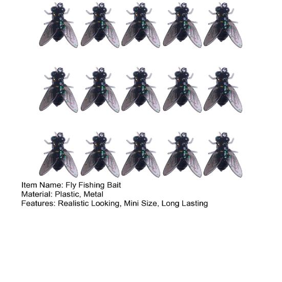 15Pcs Bionic Fly Fishing Baits Realistic Looking Mini Size Portable Flies Fishing Lures Kit Swimbaits for Saltwater Freshwater