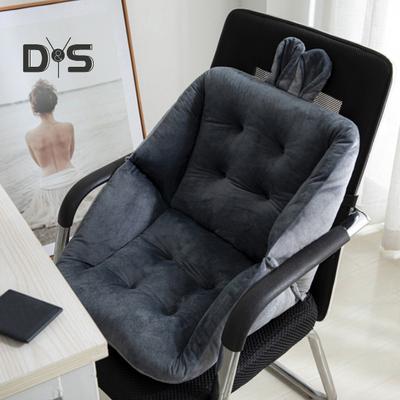 Coussin sédentaire pour bureau et maison, épais, ultra doux, décoration d'oreilles de lapin avec support dorsal, coussin de chaise à bascule antidérapant réduisant le stress pour voiture
