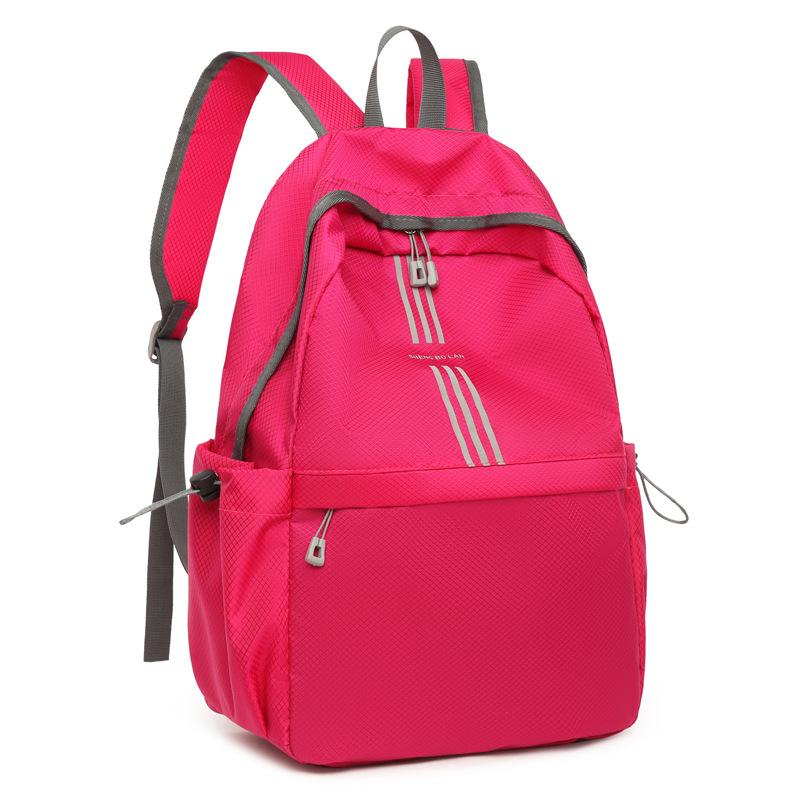 Foldable outdoor travel bag new lightweight backpack ultra-light Oxford cloth backpack розы красного