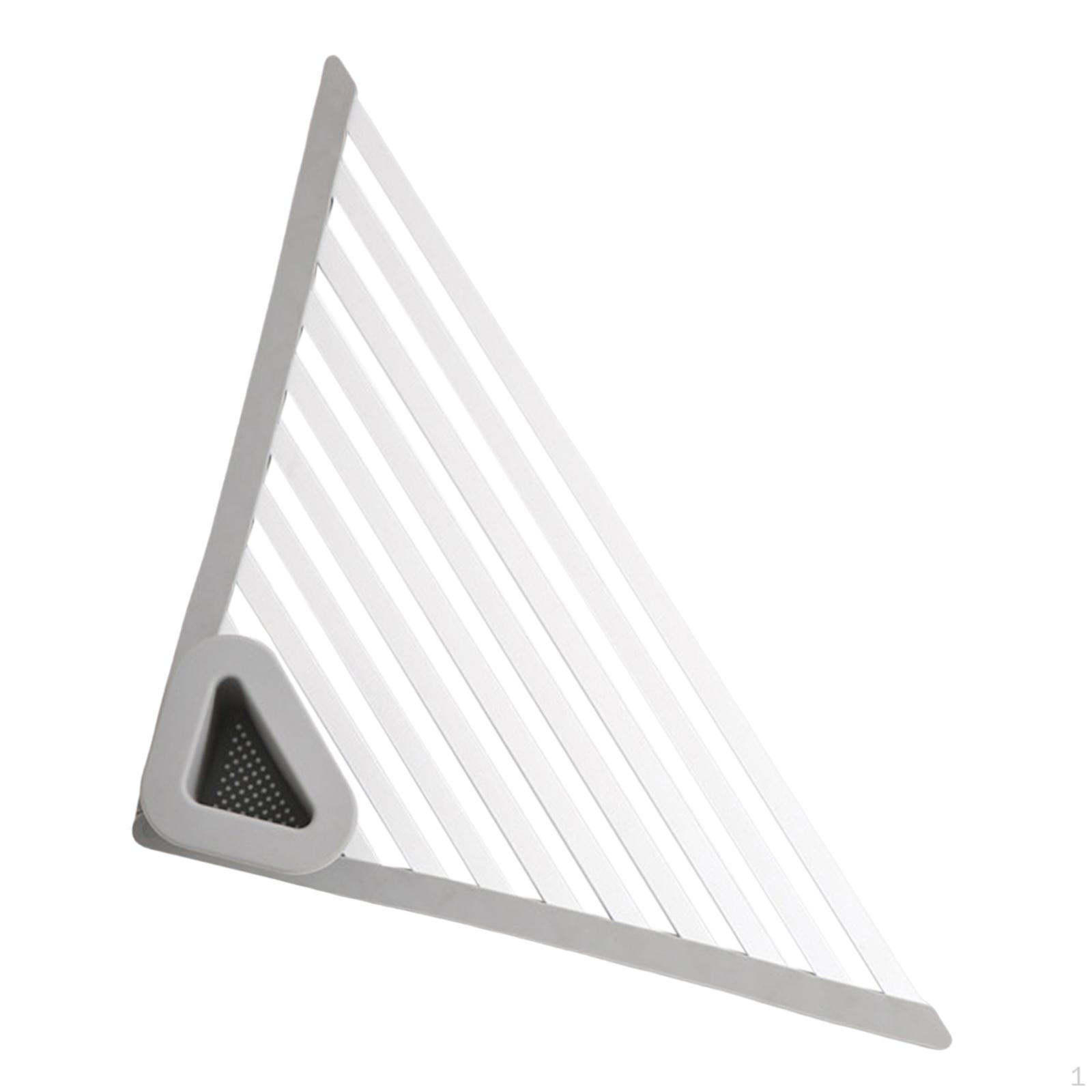 Modern Stainless Steel Triangle Dish Drying Rack 60x43x43cmLight Grey 1440₽