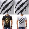 Hochwertiges Herren Sommer Marken Kurzarm Krallenflaggen Druck O-Ausschnitt Schlankes T-Shirt Tops Für Stilvollen Komfort