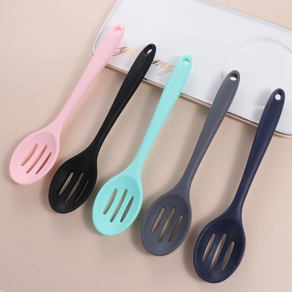 Baking Heat Resistant Silicone Kitchenware Non-stick Cooking Tools Slotted Spoon Cookware Utensils