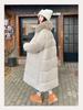Women’s Calf-Length Windproof Thicken Warm Winter Jacket With Fur Lapel