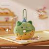 Little Cat Donut Cat Plush Keychain Soft Plush Furry Design Cute Cat Keychain Cartoon Design Dopamine Style Bag Pendant