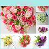 21 Head Artificial Flower Bouquet Featuring High Realistic Appearance And Smooth Material For Home Decor
