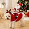 Funny Pet Christmas Horse Riding Costume Outfit for Small Dogs and Cats