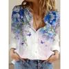 Floral Print Blouse for Women Women's Shirts Casual Long Sleeve Shirt For Spring & Fall y2k Women's Clothing Womens Tops