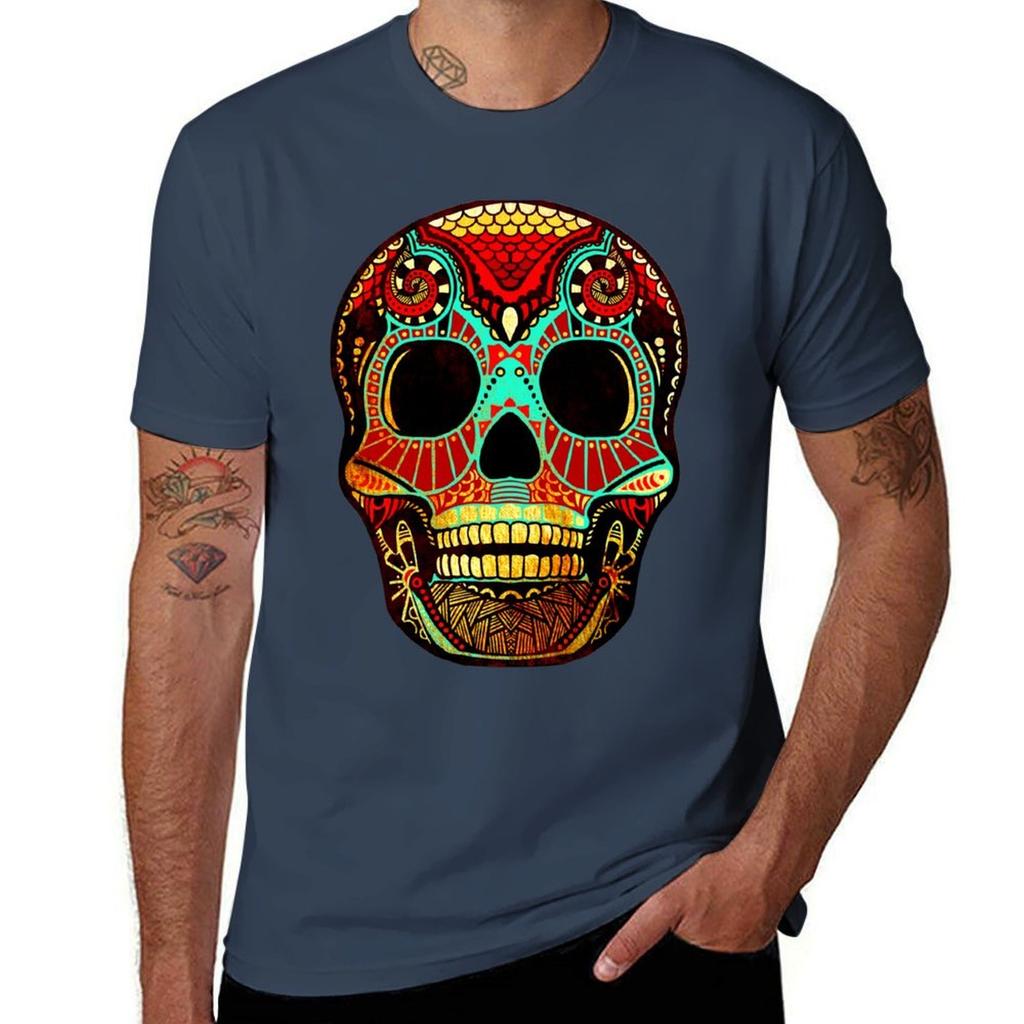 Grunge Skull No2 TShirt Basic Short Sleeve TShirt for Unisex
