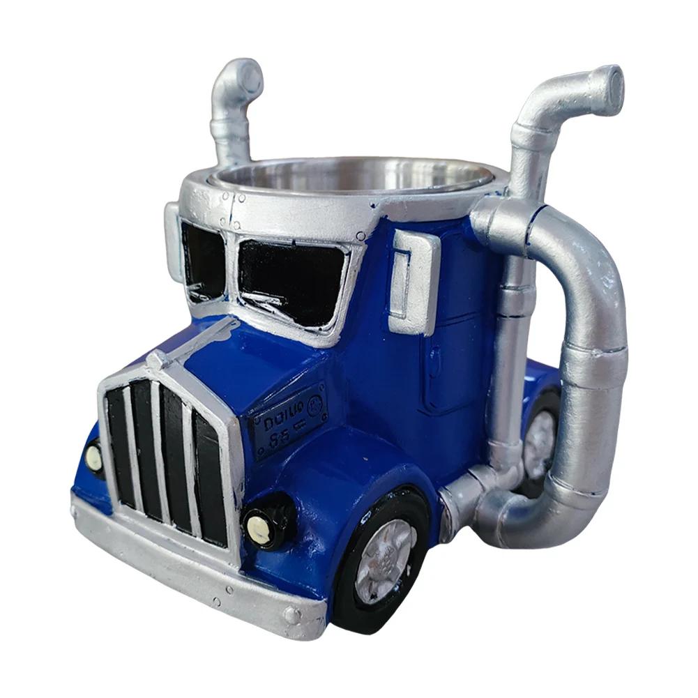 Semi-Truck Coffee Mugs Creative Truck Coffee Cup Resin Coffee Mug Gifts for Coffee & Truck Lovers