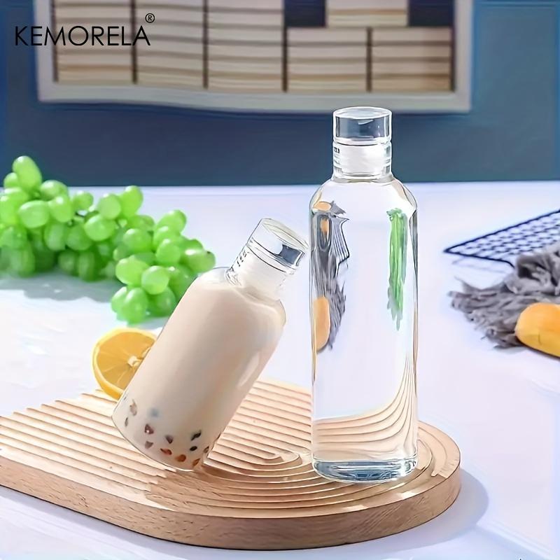 KEMORELA 500/1000ML Przezroczysta Szklana Butelka na Wodę Szkło Borokrzemowe Szczelna Przenośna na Piesze Wycieczki Kemping Pomysł dla Entuzjastów Fitness