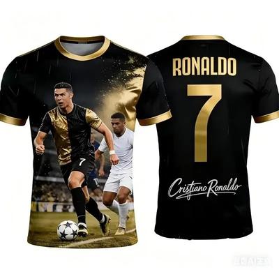 Men's Ronaldo 3D Print T-Shirt for Kids' Clothing Quick-Drying and Breathable Outdoor Summer Street Sports Football Short Sleeve