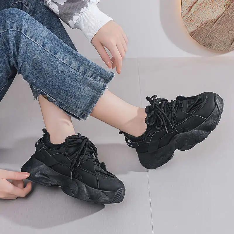 Fashion Plateforme Round Tip Summer Sneakers Woman Tennis Boots Luxury Brand Training Shoes Sport 4yrs To 12yrs Famous To Play