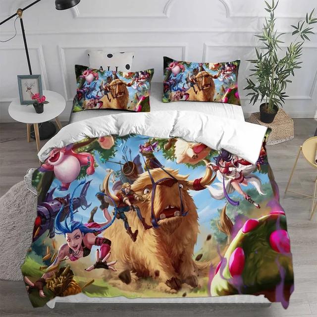 3D Printed Jinx Arcane Bedding Set Pillowcase Duvet Cover Double Twin Full Queen King Adult Kids Bedclothes Quilt Cover