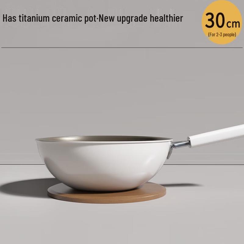 ZISIZ Titanium Ceramic Non-stick Wok