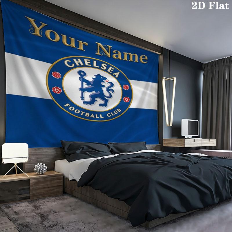 Chelsea F Custom Name Wall Tapestry Aesthetic Wall Hanging Printed Fabric Blanket Decorative Tapestries for Bedroom Living Room Home Decor