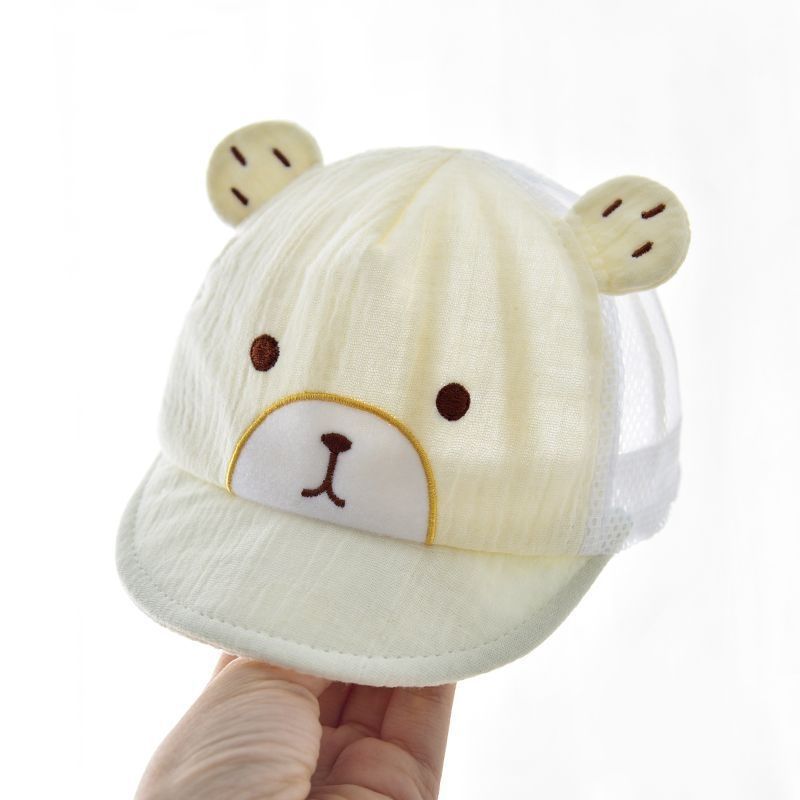 Newborn Baby Sun Hat 0-6 Months Breathable Visor Cap for Boys Girls Summer UV Protection Soft Fontanelle Care 0-6 months (34-40cm)