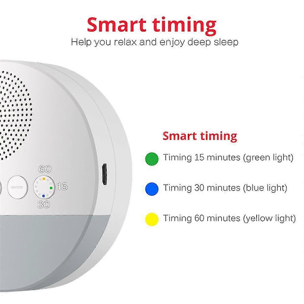 Baby Children Adult Portable Sleep Sound White Noise Machine With Night Light To Help Sleep Natural Soothing Sound Function Sleep Timer Sound Therapy 