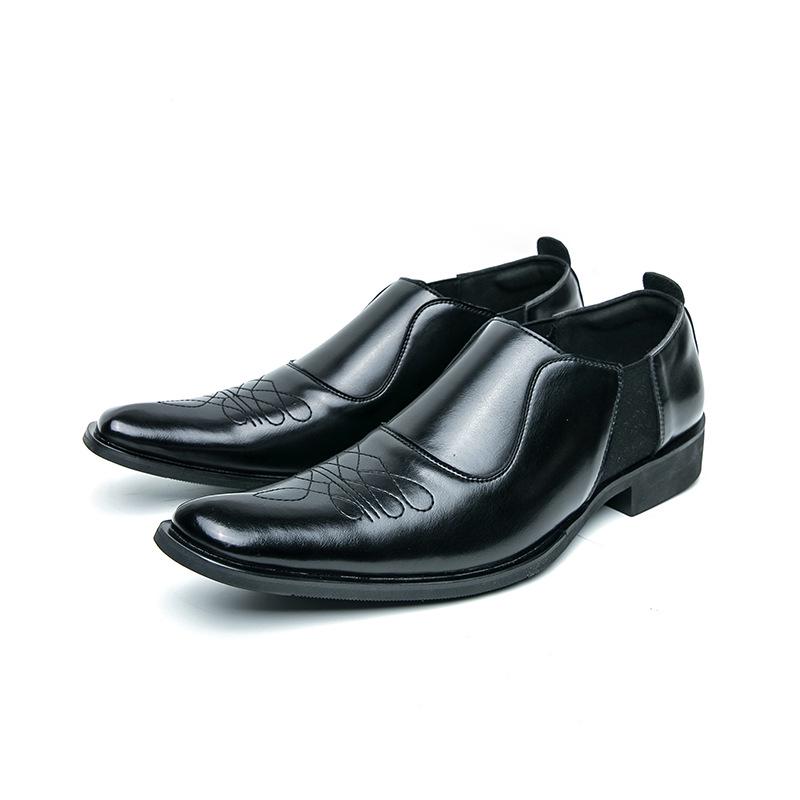 Men s Large Size Slip-on Leather Brogue Shoes - Formal & Casual Wear 43
