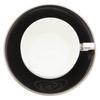 Noritake Cup Saucer Pair Coffee and 240cc Aidan 2 Guests Bone China & (color-changeable Set) (for Tea) White/Black P93687/4867-12