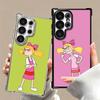 Cartoon Hey Arnold Helga Galvanisiert Handyhülle Für Samsung Galaxy S24 S25 FE S26 Edge S23 Ultra S22 S21 Plus S20 Anti-Fall Airbag