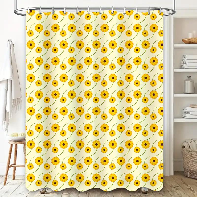 Handmade Shower Curtain Waterproof Flower Print Bathroom Decorative Tapes Sewing Accessories Home Decoration Supplies