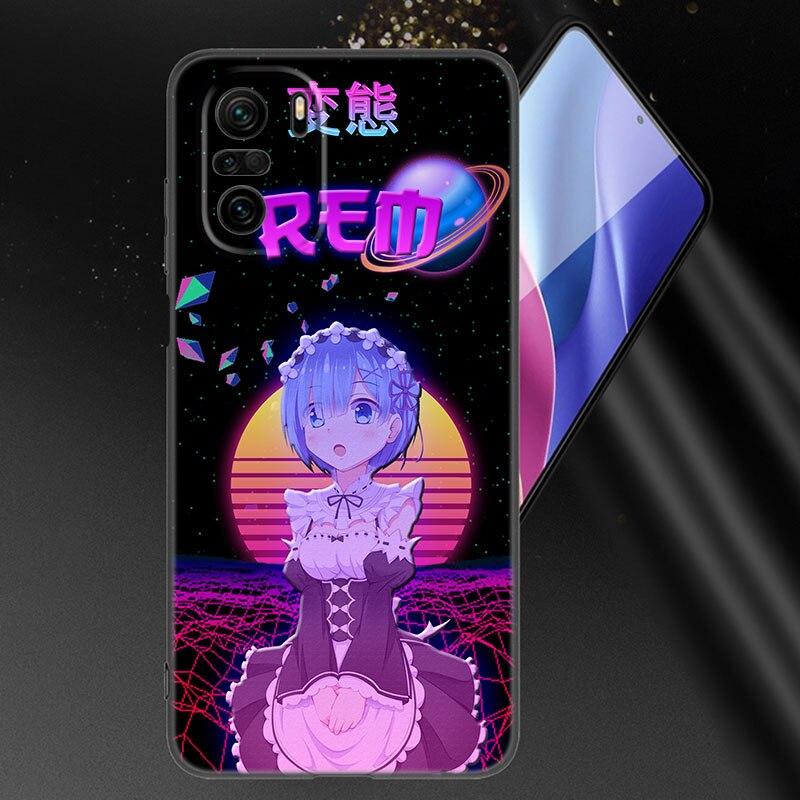 Anime Cute REM Phone Case For Xiaomi Mi POCO X3 NFC GT M4 M3 12 11T 10T Pro A3 11 Lite NE 5G 12X 11i F3 Soft TPU Black Cover