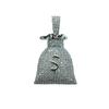European and American Hip Hop Money Bag USD $Symbol Necklace Copper Set Zircon Pendant HIPHOP Trendy Jewelry