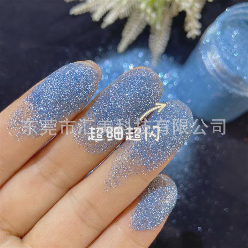 Ultra-Fine Colorful Glitter Diamond Nail Art Powder with Flash Crystal and Quicksand Effect