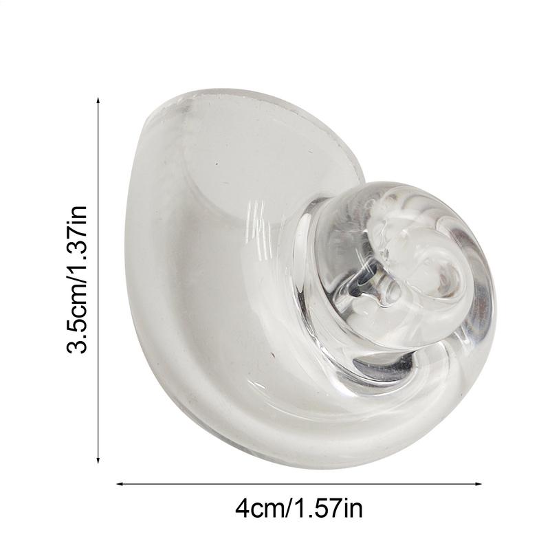 Hermit Crab House Clear Glass Conch Shells For Hermit Crab Fish Tank Ornaments Spiral Shells Replacement Clear CrystalShell