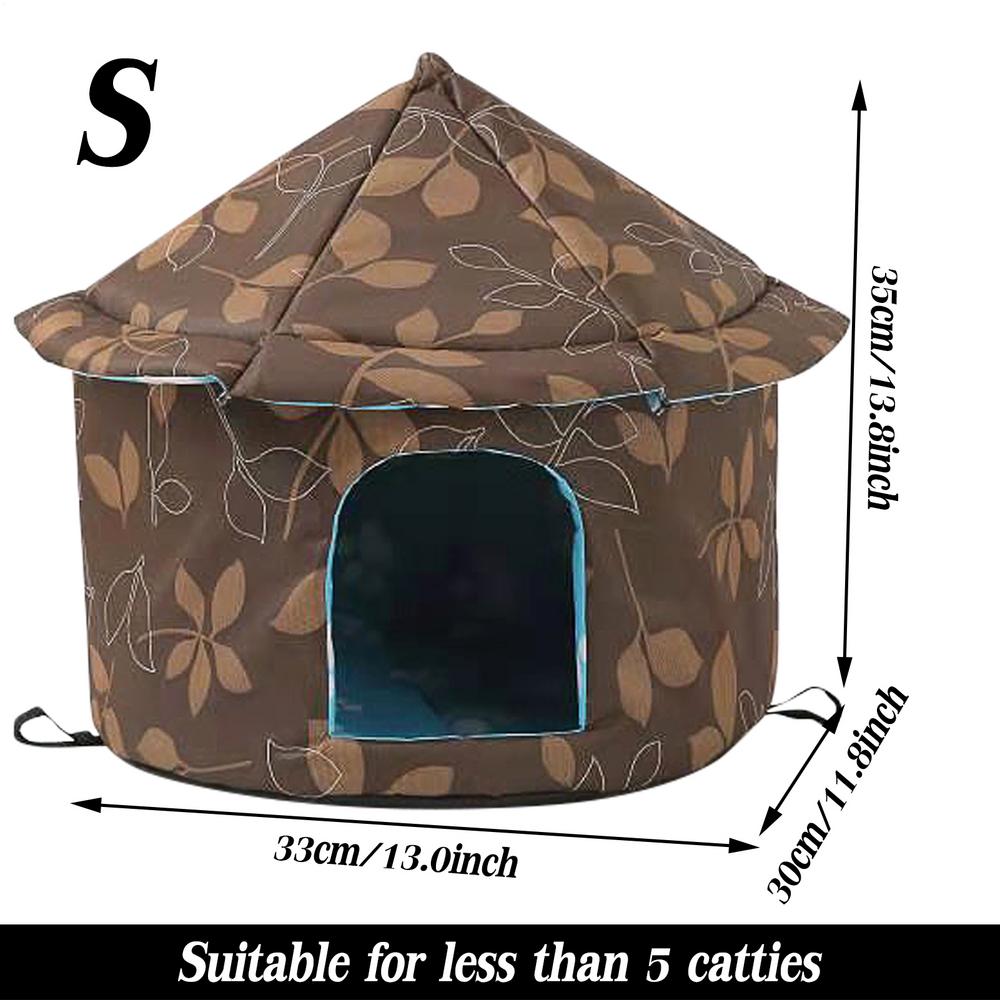 Cat House Dog Nest Waterproof Outdoor Winter Warm Pet Cave Insulated Outside Cat House Home Foldable and Washable Pet House