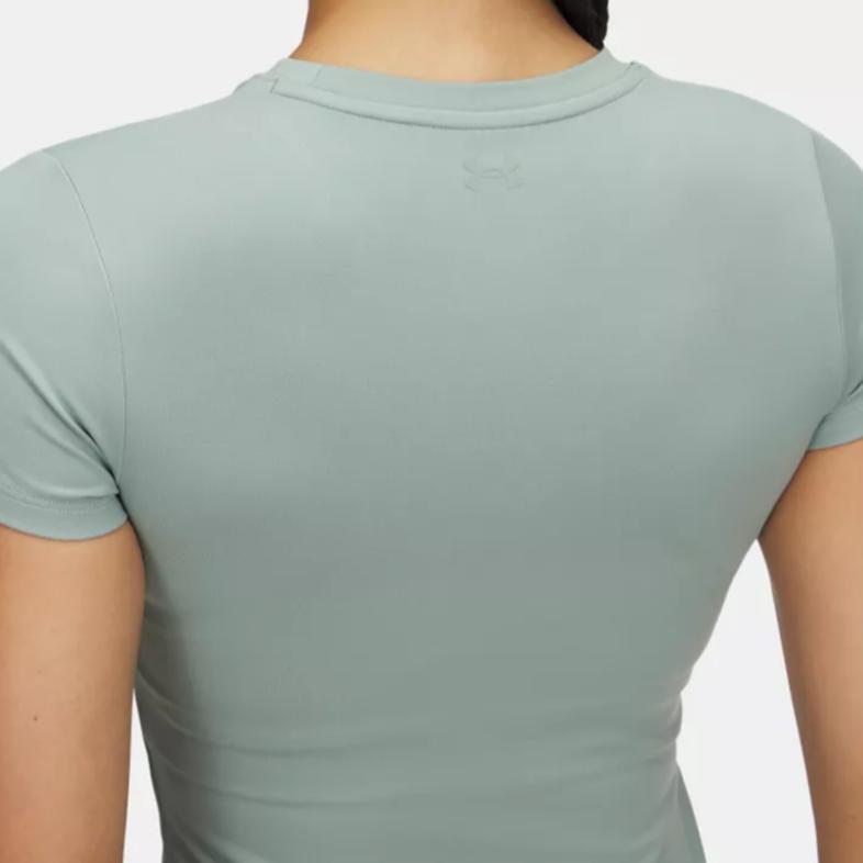 Under Armour Meridian Core Skin-Friendly Fashion Quick-Dry Moisture-Wicking Versatile Simple Short Sleeve Regular T-Shirt Women Tops Green 6000341-348