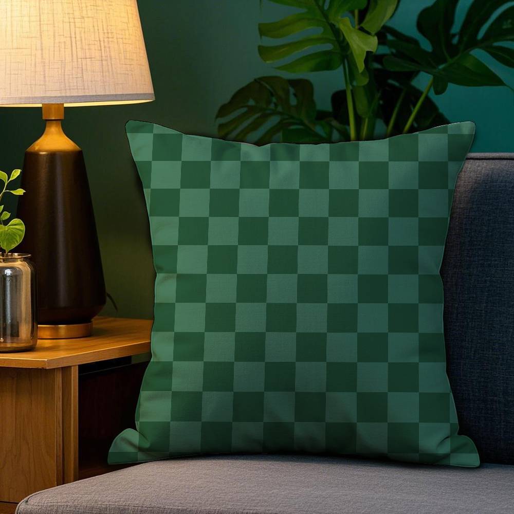 Bohemia Green Pillow Case Plush Fabric Soft Double Sided Print Home Sofa High Quality Cushion Cover Throw