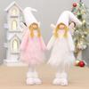 Christmas Decoration Winged Angel Doll White And Pink Stretchable Design New Year Ornament Christmas Tree Docoration Supplies