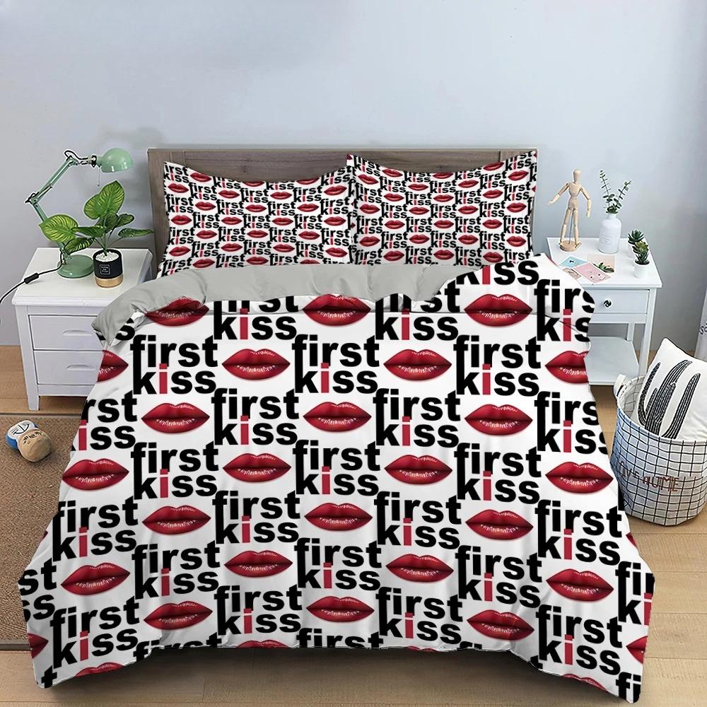 

Постельное белье для влюбленной пары, комплект пододеяльника, подарок на День святого Валентина, постельный комплект в форме сердца, Кинг, Квин, Дабл, 2/3 предмета, полиэстер, чехол для одеяла 70x133cm 2pcs