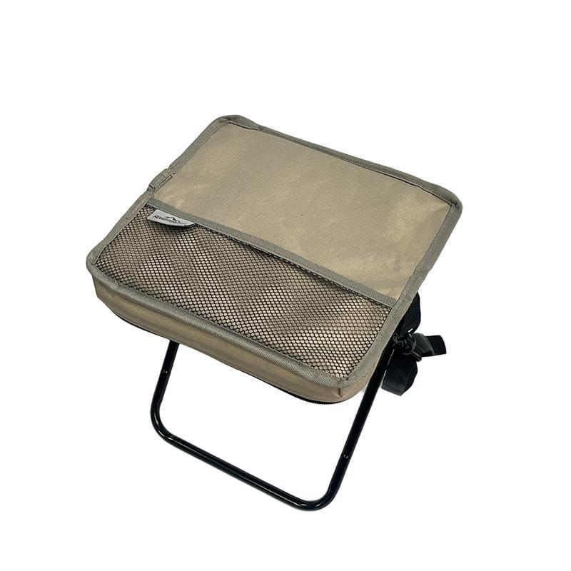 Portable Folding Stool & Pencil Case Combo - Compact Outdoor Chair & Clutch Bag