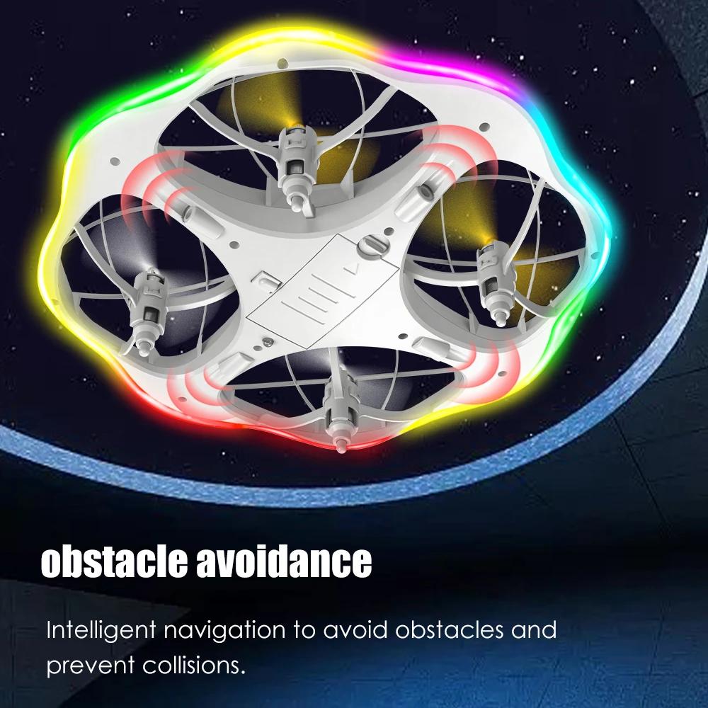 Mini Drone Rc UFO Toy with Led Light Gesture Control 2.4G Radio Controlled Plane Helicopter Dual Mode Airplanes Toys for Boys