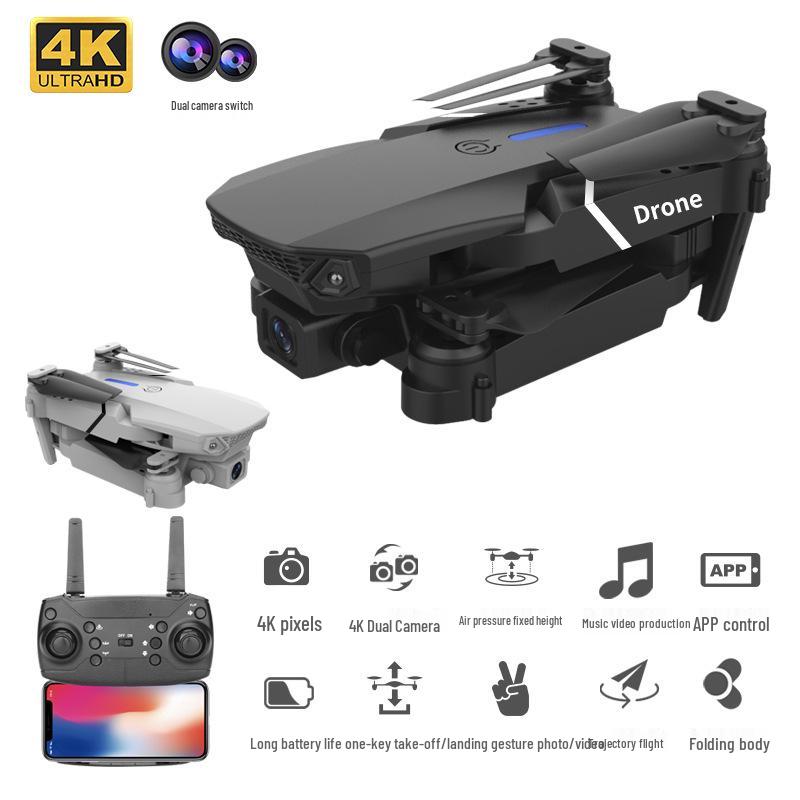 4K HD E88 Folding Drone Quadcopter with Remote Control & Camera