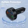 100W Car Charger PD QC3.0 6 Ports Fast Charging Adapter for IPhone USB Type C Socket Charger