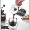 300ML/600ML Hochborosilikatglas French Press Doppelwandig Isolierter Kaffeekanne Filter Gemeinsame Kanne Kaffeewerkzeug