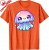 Kawaii Jellyfish Anime Fun Sea Critter Graphic Printed TShirt Summer Cotton Short Sleeve Unisex Tshirt Soft Casual Unisex T Shirt