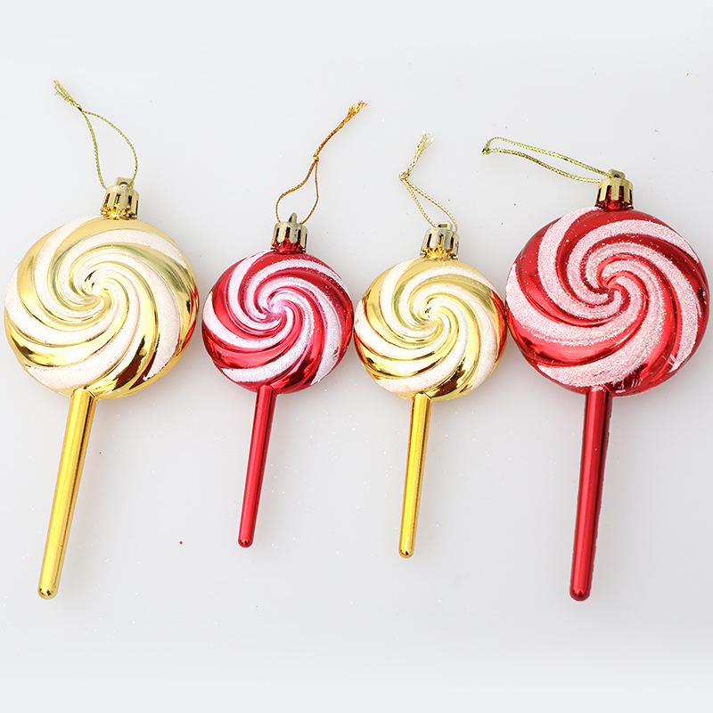 Red and White Spiral Candy Cane Christmas Tree Decorations