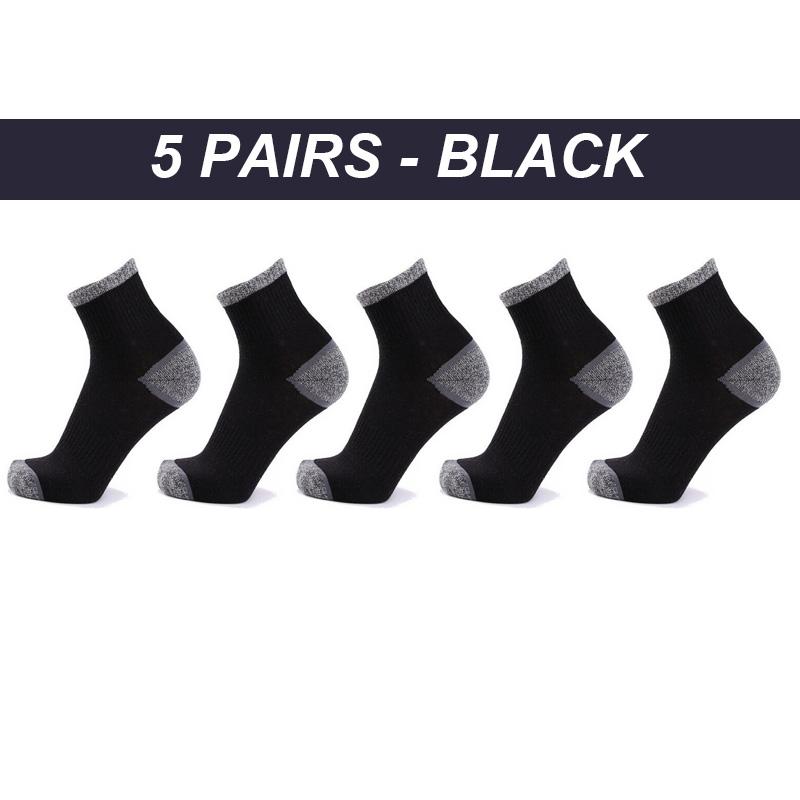 Chaussettes de sport en coton à séchage rapide pour hommes, 5 paires, chaussettes de sport, respirantes, thermiques, de Trekking, nouvelle collection automne hiver, EU38-45