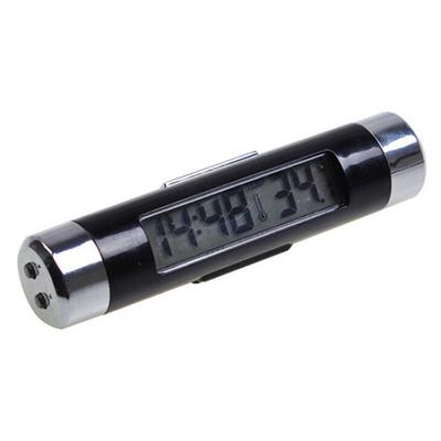 Clip-on LCD Car Thermometer Automotive Digital Clock Electronic Backlight Display